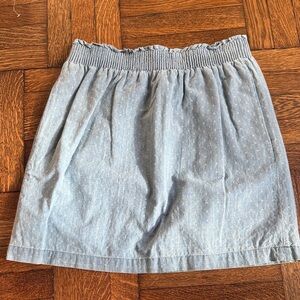 J. Crew Light Blue Mini Skirt with Smocked Waist